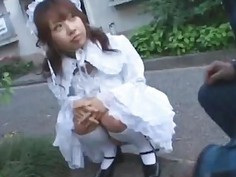 Innocent Japanese teen maid disgraced by older man