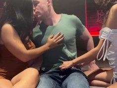Hot latina lesbian neighbors seduced by big white cock - raw breeding massive creampie