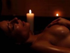 beauty getting a sensual massage