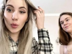 Married couple fucks hot girl - threesome with big ass dirty talk - bella mur leria glow