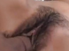 Asian doll gets her hairy pussy and anus pounded