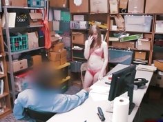 Blonde shoplifter caught and fucked hard in the office